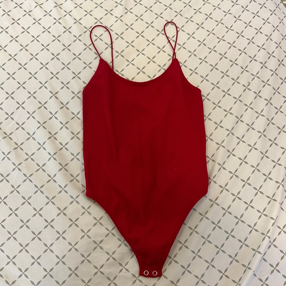 Red bodysuit